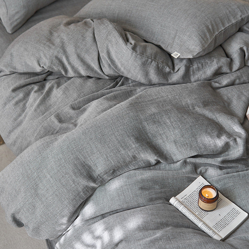 Japanese-style Cotton Double-layer Wrinkle Yarn Four-piece bedding