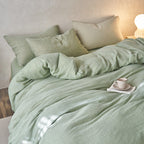 Japanese-style Cotton Double-layer Wrinkle Yarn Four-piece bedding